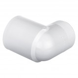 ELBOW 90° STREET SOC WHITE PVC - 1 1/2" (SPIG X SOC)