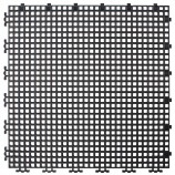 RIBBED 0.008" GRID TILE - 12" X 12" - BLACK