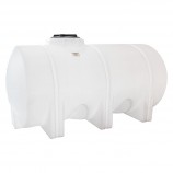HORIZ. PLASTIC TANK - 603 GAL (725 GAL.US) - 49" DIA X 54" H X 101 LG X 16" OPENING X 2" DRAIN-WHITE
