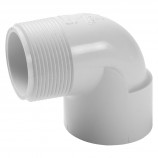 COUDE 90° FILETÉ MÂLE/FEMELLE PVC BLANC - 2" (MNPT X FNPT)