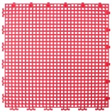 RIBBED 0.003" GRID TILE - 12" X 12" - BRIGHT RED
