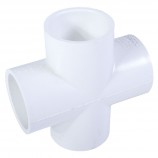 CROIX COLLÉE PVC BLANC - 1 1/2" (COL X COL)