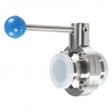 BUTTERFLY VALVE W/ PULL HANDLE AND VITON SEAL - 1 1/2" - STAINLESS STEEL
