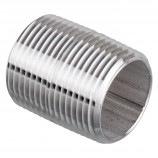 MAMELON CÉDULE 40 FILETÉ MÂLE INOX 316 - 3/4" X FERMÉ (MNPT X MNPT)