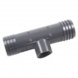 "T" ADAPTER INSERT FEMALE THREADED PVC - 2" (INS X INS X FNPT)