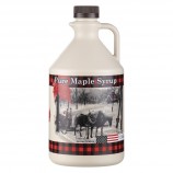 CRUCHON DE PLASTIQUE - IMPRESSION 3 COULEURS USA - 1/2 GALLON - AVEC CAPUCHON BRUN (50/BTE)
