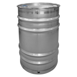 BARIL INOX - 34 GAL (40 GAL.US) - 1 BOUCHON DE 2" + 1 BOUCHON 3/4"