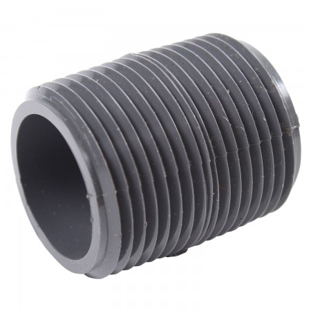 MAMELON FILETÉ MÂLE PVC - 1" X FERMÉ (MNPT X MNPT)