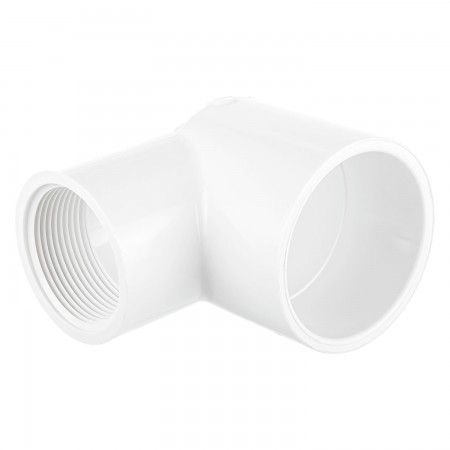 COUDE 90° RÉDUIT COLLÉ FILETÉ FEMELLE PVC BLANC - 1 1/2" X 1 1/4" (COL X FNPT)