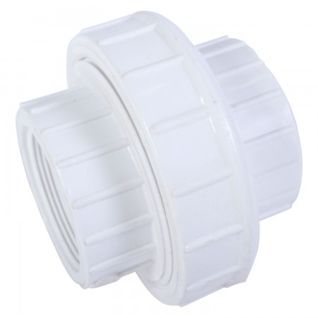 UNION THREADED DISMOUNTABLE - BUNA-N O-RING WHITE PVC - 1 1/2" (FNPT X FNPT)