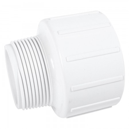ADAPTER REDUCER THREADED MALE WHITE PVC - 2" X 1 1/2" (MNPT X SOC)