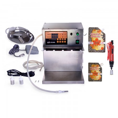 REMPLISSEUSE AUTO+VISSEUR ÉLEC.+1000 SACS 250ML+1000 SACS 500ML+200 BTES-AFF ANGLAIS+SACS BILINGUES