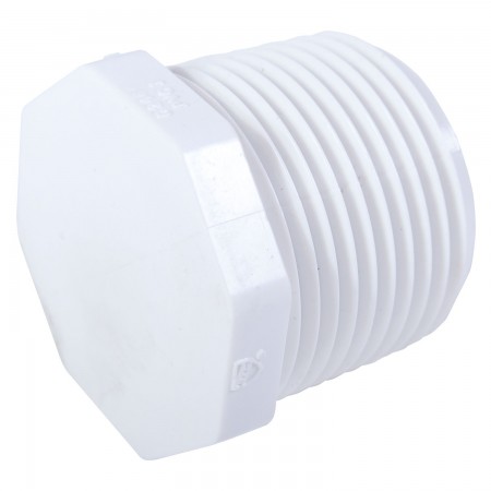 BOUCHON FILETÉ PVC BLANC - 3/4" (MNPT)
