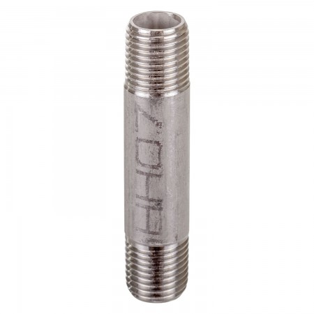MAMELON CÉDULE 40 FILETÉ MÂLE INOX 316 - 1/2" X 2 1/2" (MNPT X MNPT)