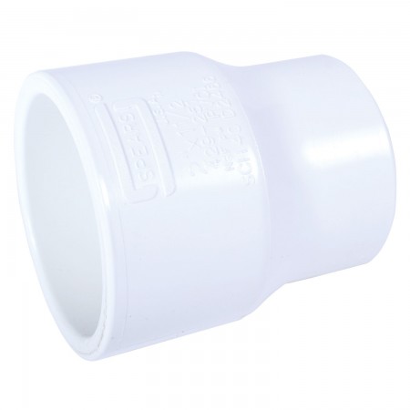 COUPLING REDUCER SOC WHITE PVC - 2" X 1" (SOC X SOC)