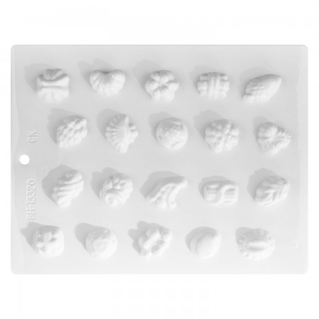 HARD CANDY MOLD - ASSORTED - 20 CAVITIES