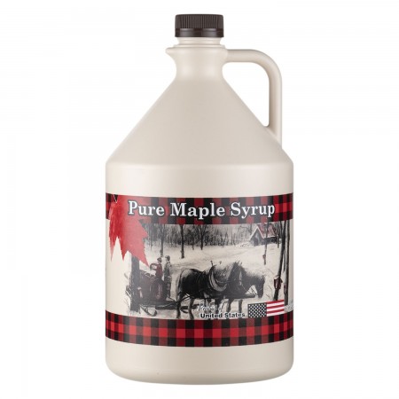 CRUCHON DE PLASTIQUE - IMPRESSION 3 COULEURS USA - 1 GALLON - AVEC CAPUCHON BRUN (24/BTE)