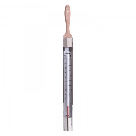 THERMOMÈTRE À BONBON AVEC MANCHE EN BOIS - 110°F À 266°F / 40°C À 130°C