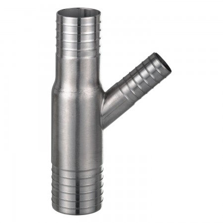 RACCORD INOX "Y" RÉDUIT - 2'' (SURDIM) X 1 1/2" X 1" (INS X INS)