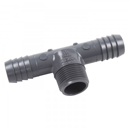 "T" ADAPTER INSERT MALE THREADED PVC - 1" (INS X INS X MNPT)