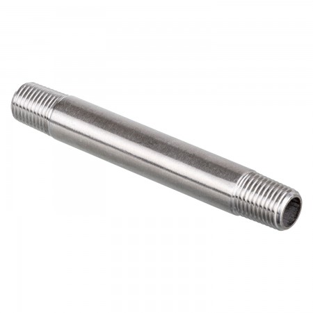 MAMELON CÉDULE 40 FILETÉ MÂLE INOX 316 - 3/8" X 4" (MNPT X MNPT)
