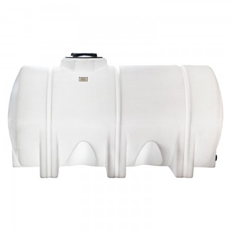 HORIZ. PLASTIC TANK - 603 GAL (725 GAL.US) - 49" DIA X 54" H X 101 LG X 16" OPENING X 2" DRAIN-WHITE