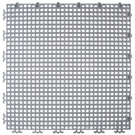 RIBBED 0.003" GRID TILE - 12" X 12" - MED GREY
